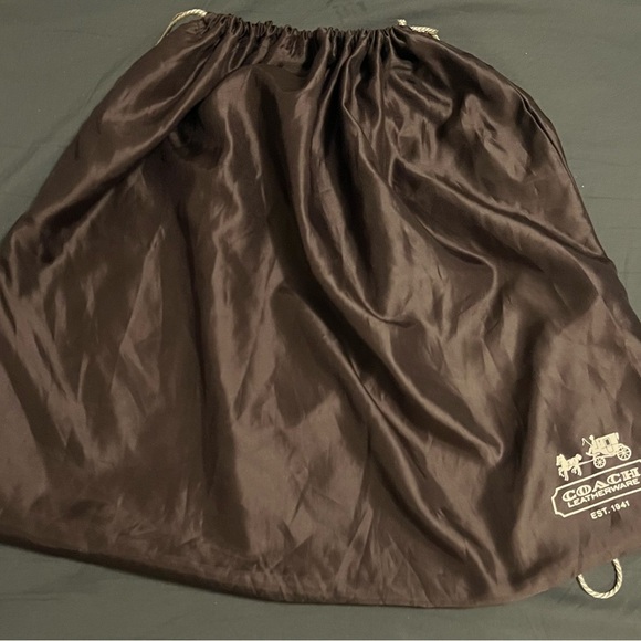 👜Vintage Coach Madison Audrey purse black genuine leather purple interior NWOT - Picture 7 of 13